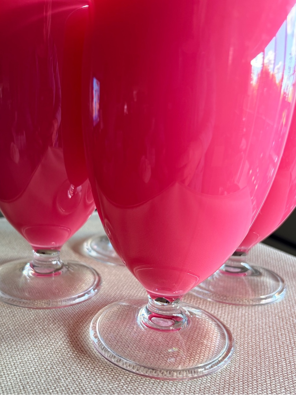 Pottery Barn Al Fresco Pink Goblets